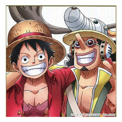 Shikishi Art One Piece Stampede Luffy y Usopp Bandai Ichiban Kuji