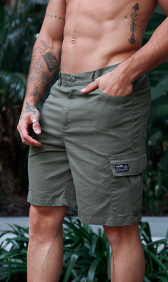 Bermudas CARGO Gabardina - Army