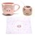 Set Lady Pink: Taza Rosa + Mate Rosa + Individual