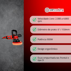 Sigma Tools Politriz Roto Orbital Red e Shine 6” 21mm 900w 220v SGT-5122 - comprar online