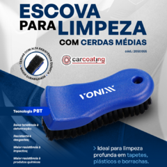 Vonixx Escova Com Cerdas Médias Para Limpeza de Tapetes, Borrachas e Plásticos - Car Coating : Car Care é Conosco!!