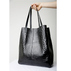 TOTE BAG MILO CROCCO NEGRO - buy online