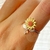 Anillo girasol giratorio