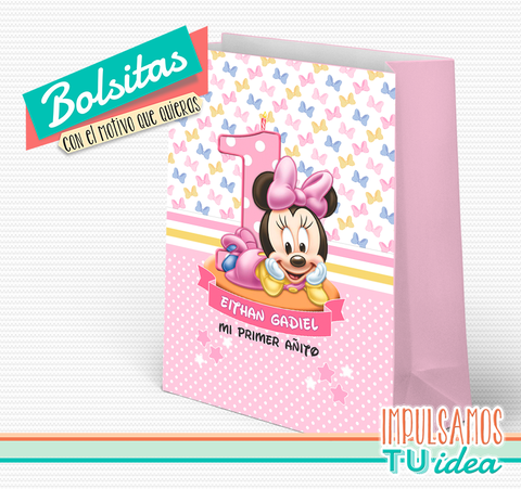 Cumple Minnie bebé - Bolsita minnie bebe para imprimir