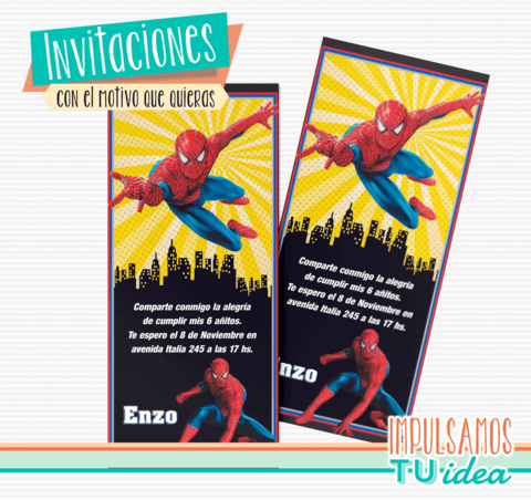 Spiderman - Tarjetita para imprimir