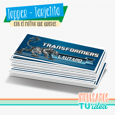 Transformers - Tarjetita souvenir para imprimir