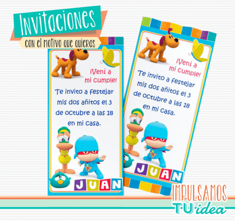 Pocoyó - Invitación para imprimir