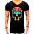 Camiseta Paradise Rainbow pixel skull - loja online