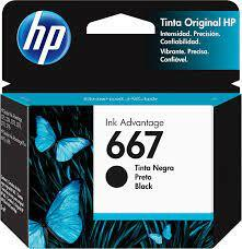 Cartucho de Tinta HP 667 Preto Original 3YM79AB 2ml