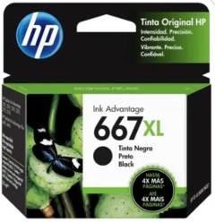 Cartucho de Tinta HP 667XL Preto Original 3YM81AB 8,5 ml