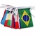 Varal Missões Mundo Total 10m C/ 32 Bandeiras Países 14x21cm