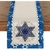 Caminho de mesa Magen Davi Azul Para Shabat e Yom Tov