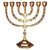 Candelabro Menorah Judaica De Bronze 28cm Polido