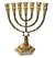 Candelabro Menorah Grande Mesclado Ouro Velho E Dourado 22cm