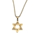 Corrente com Pingente Estrela de Davi em Aço Inox Dourado Feminino Delicado - Resgate Judaica