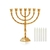 Menorah Menora Candelabro Tradicional 20cm Dourado