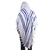 Talit Casher de Acrilã By Talitnia Tamanho 50 1,70m x 1,20m Azul/Prata (Extra Grande) - Resgate Judaica