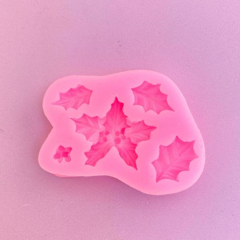 MOLDE DE SILICONA MUERDAGOS x 4