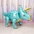 Globo dino triceratops celeste