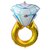 Globo anillo de diamante 68 cm