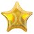 Globo estrella holografica dorada 18" / 46 cm