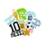 Stickers troquelados campeones x 12