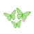 Mariposas de Papel verde x 6