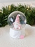 Bola de cristal Gnomo de Navidad pink 11 cm