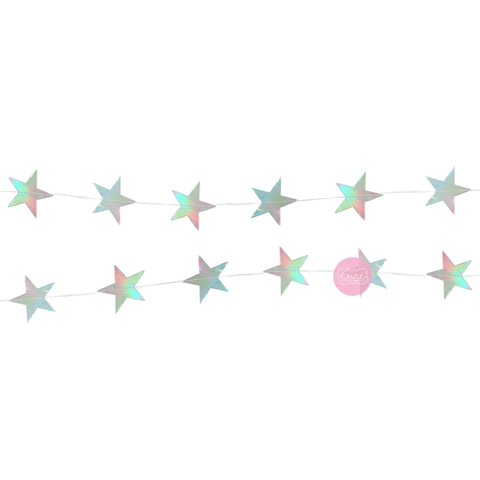 Guirnalda estrellas iridiscentes