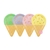Platos heladito multicolor pastel x 4