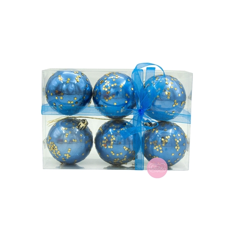 Set esferas Stardust azul (5 cm) x 6