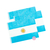 Banderas Argentina friselina 30 x 40 cm x 5