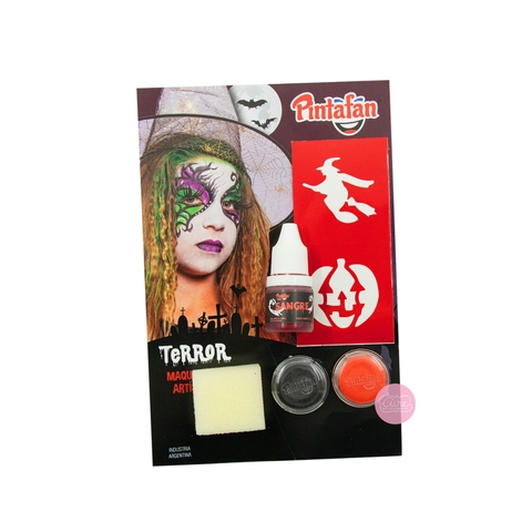 kit Maquillaje artístico Halloween rojo y negro