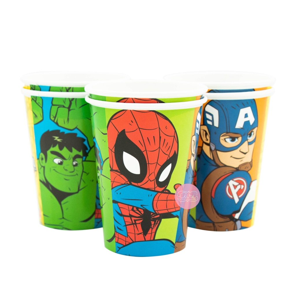 Vasos Superheroes x 8 - AIRE objetos decorativos