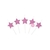 Velitas Estrellas Glitter rosa x 5