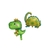 Set de mini globos dino green x 2