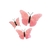 Mariposas imán rosa con glitter iridiscente x 6