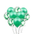 Set de 8 globos verdes confetti