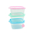 Set de 3 tuppers Brand cuadrado pastel grande