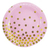 Platos rosa lunares dorados 17 cm x 6 en internet