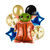 Set de 7 globos Yoda