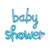 Set de globos Baby Shower cursiva celeste