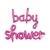 Set de globos Baby Shower cursiva rosa