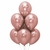 Globos cromados gold rose 12" x 48 u