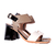 Sandalia combinada en cuero vison y blanco Art 176 - comprar online