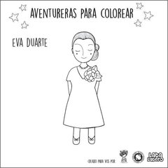 MUÑECA ALMOHADÓN PARA COLOREAR EVITA - comprar online