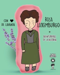 MUÑECO ALMOHADÓN ROSA LUXEMBURGO CON ❤ DE LAVANDA