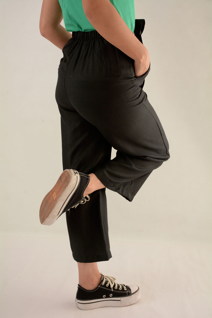 Pantalon negro lazo hotsell