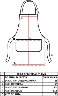 DELANTAL PECHERA AZUL - comprar online