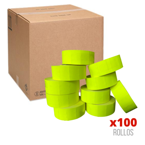 Rollos FLUO 23x16mm Motex Crown Mx-2316 Jolly JC20 2 Lineas